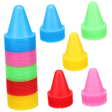 50Pcs Multi Functional Soft Sports Training Cones Lightweight Durable Marking Cones for Soccer Roller Skating Classroom Activities