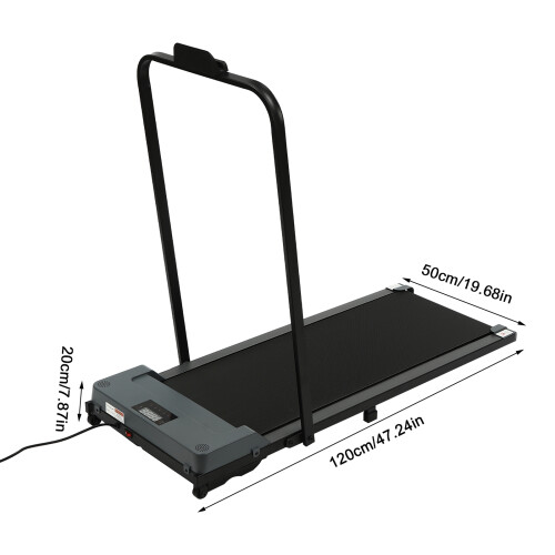 Folding Treadmill with LED Display Grey 1