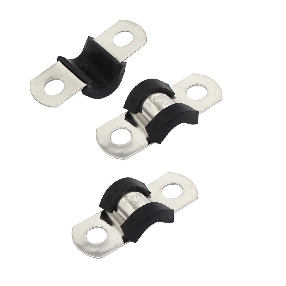 6Mm Dia Epdm Rubber Lined U Shaped Pipe Tube Wire Clamps Clips Set Of 3 For Secure Wiring And Pipe Support 9016109637079