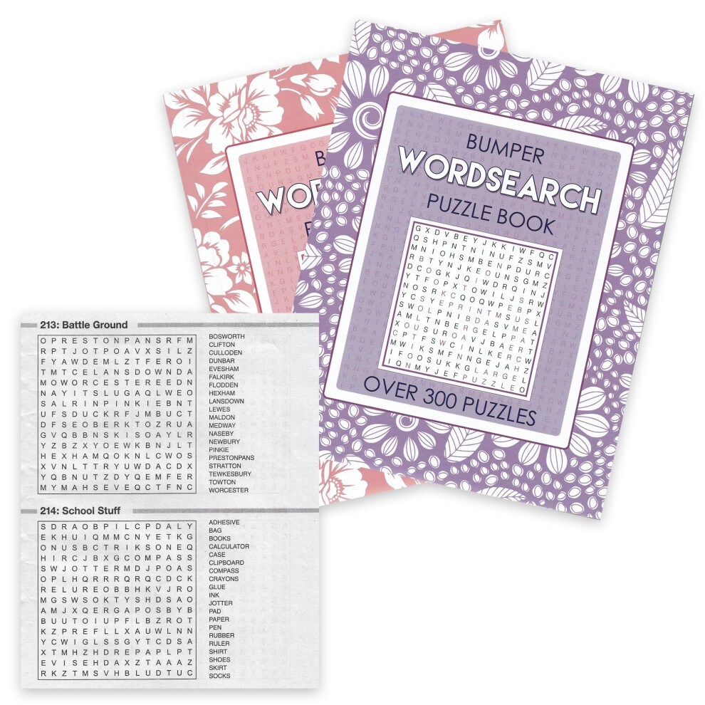 Wf Graham A4 Bumper Wordsearch Puzzle Books Set Of 2