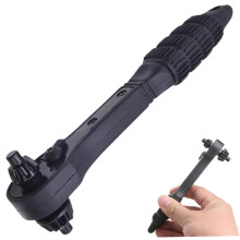 Drill Press Chuck Key, High Carbon Steel Ratchet Wrench, Non-Slip Handle, Fits 12.7mm and 17.5mm Electric Drills