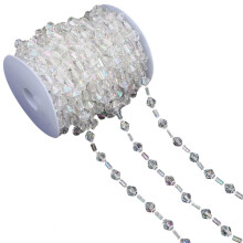 Plastic Craft Bead Chain For Handmade Craft-Big beads AB color