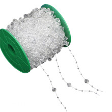 Clear Plastic Bead Chain For Jewelry-Corner bead transpar