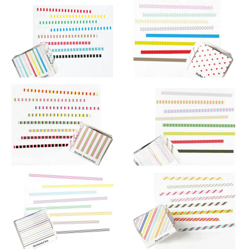 8Rolls Scrapbooking Decorative Tape 3mmX5m Dot-staggered 1