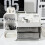 Elegant Desktop Makeup Organizer Transparency Drawers-White 3