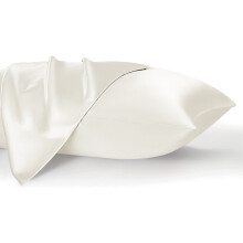 (Pack of 2, Ivory) Satin Silk Pillowcase - Smooth Soft Luxury Pillow Protector