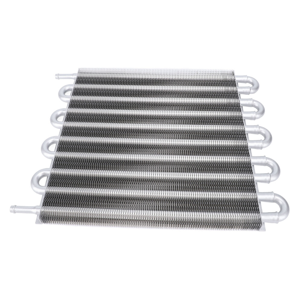 10 Row Aluminum Transmission Oil Cooler 395Mm For 5/16In Lines Silver 4341346410976