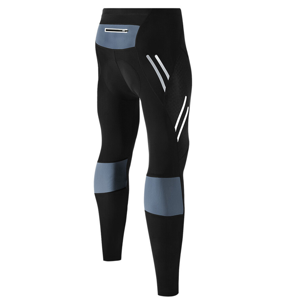 Men's Mountain Bike Riding Pants with 3D Silicone Cushion, Breathable, Reflective, Gradient Compression, Black/Grey, M-XXL-image-OPC-PKBR6MQ-NEW