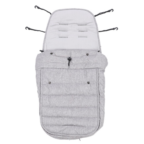 Baby Stroller Footmuff Gray, Windproof Cotton, 40x85cm 2