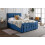 (Single, Blue) Cuba Velvet Bedframe with Memory Mattress & Optional Ottoman Storage 1