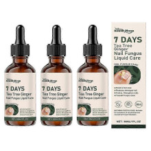 (3pcs) 7 Days Tea Tree Ginger Nailfungus Treatments Nourishing Strengthening Nails Liquid for Healthier Growth 2025 New