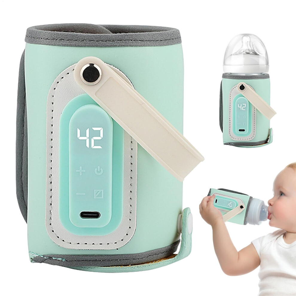 Baby Milk Warmer Portable USB Bottle Warmer Bag Insulation Cover for Nursing Bottles Rapid Heating Sleeve Travel Blue