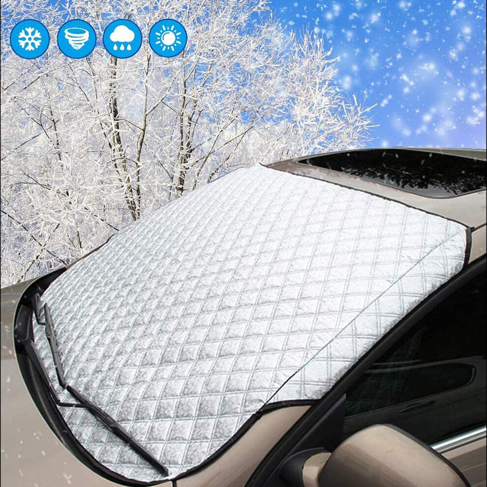 Car Windscreen Cover Sunshades Uv Protective Windshield Cover 140X90cm Water Resistant Snow Ice Frost Dust All Weather 6447073432835