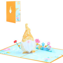 3D for Pop Up Cards Mother's Day Gnome Greeting Cards for-Gold