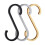 10pcs Space Aluminum S Shape Hooks Kitchen Railing-Large Gold 2