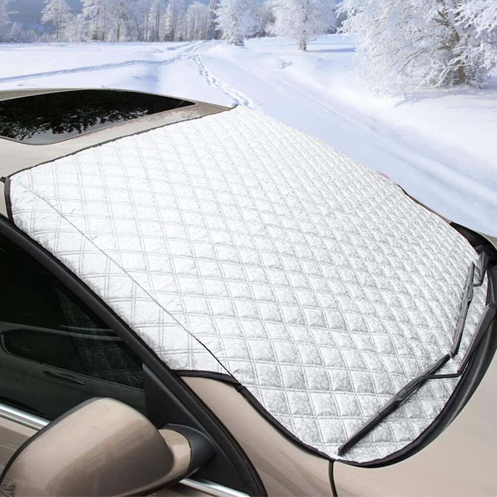 Windscreen Cover 138X94cm - Winter Frost And Snow Protection For Car Windshield - Durable Ice Shield For Front Window 6038364105448