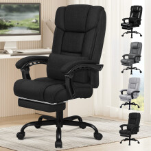 (Boss - Fabric Black) ELFORDSON Office Chair Executive Computer Gaming Recline