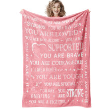 Get Well Soon Blanket 130x150cm, Soft Healing Blanket for Sympathy, Cancer Care, Valentines Day Gifts for Him/Her