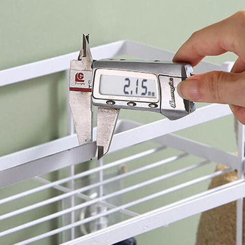 Iron Bad Toilet Organizer with Double Layer Storage Shelf, White, Nail Installation, High Capacity, Practical Design 2