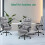 ELFORDSON ELFORDSON Office Chair Executive Computer Fabric Work Seat Gaming Grey 8