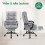 ELFORDSON ELFORDSON Office Chair Executive Computer Fabric Work Seat Gaming Grey 10