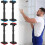 (Single Blue) Expandable Cabinet Support Rack - Adjustable Under-Sink Bracket, Bathroom Vanity Lift with Dual Outlet Roller Support 2