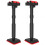 (Red) Expandable Cabinet Support Rack - Adjustable Under-Sink Bracket, Bathroom Vanity Lift with Dual Outlet Roller Support 1
