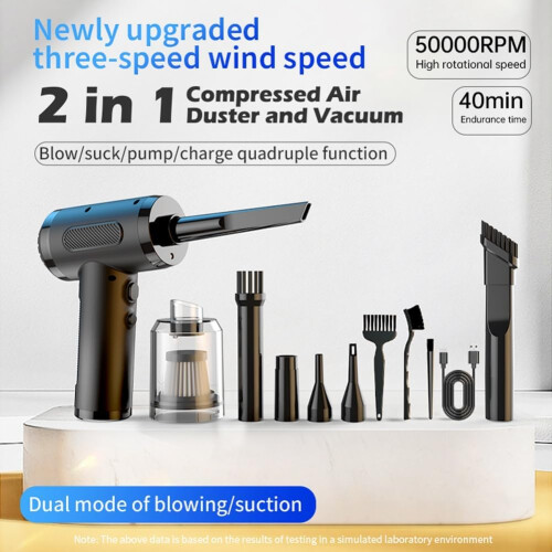 Computer Vacuum Cleaner USB Charging High Power Blower for Home and Car Cleaning, Compact and Efficient Design 2