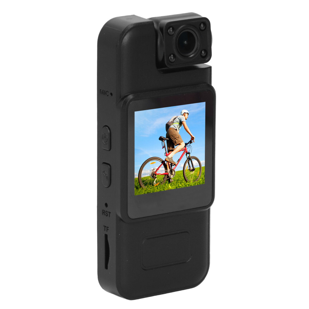 4K Body Cam with 1.54in Screen, 128GB Support, 180 Rotatable Lens