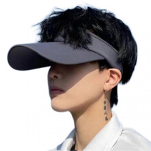 (Mens Dark Grey) Baseball Cap Without Top Lightweight Sun Protoction Hat for Cycling