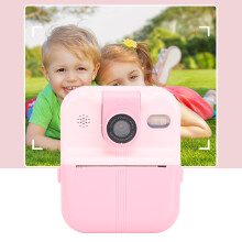 Instant Print Camera 2.4" IPS Screen 1080P Videos Kids Roseate