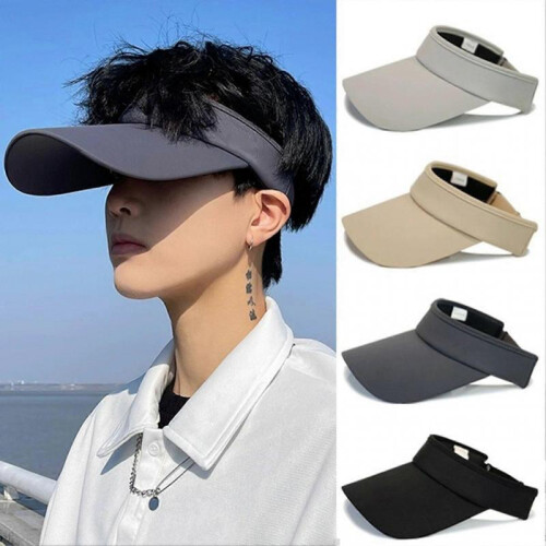 (Ice silk Blue) Baseball Cap Without Top Lightweight Sun Protoction Hat for Cycling 1