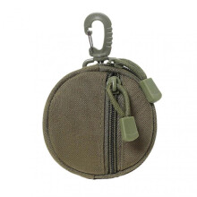 (Military Color) Portable Waterproof Coin Purse - EDC Round Earphone Protective Bag & Key Case for Outdoor Adventures