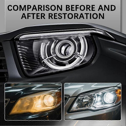 180ml Headlight Restorer  Protector - Long-Lasting Anti-Scratch Polishing Liquid for Clear, Restored Headlights 2