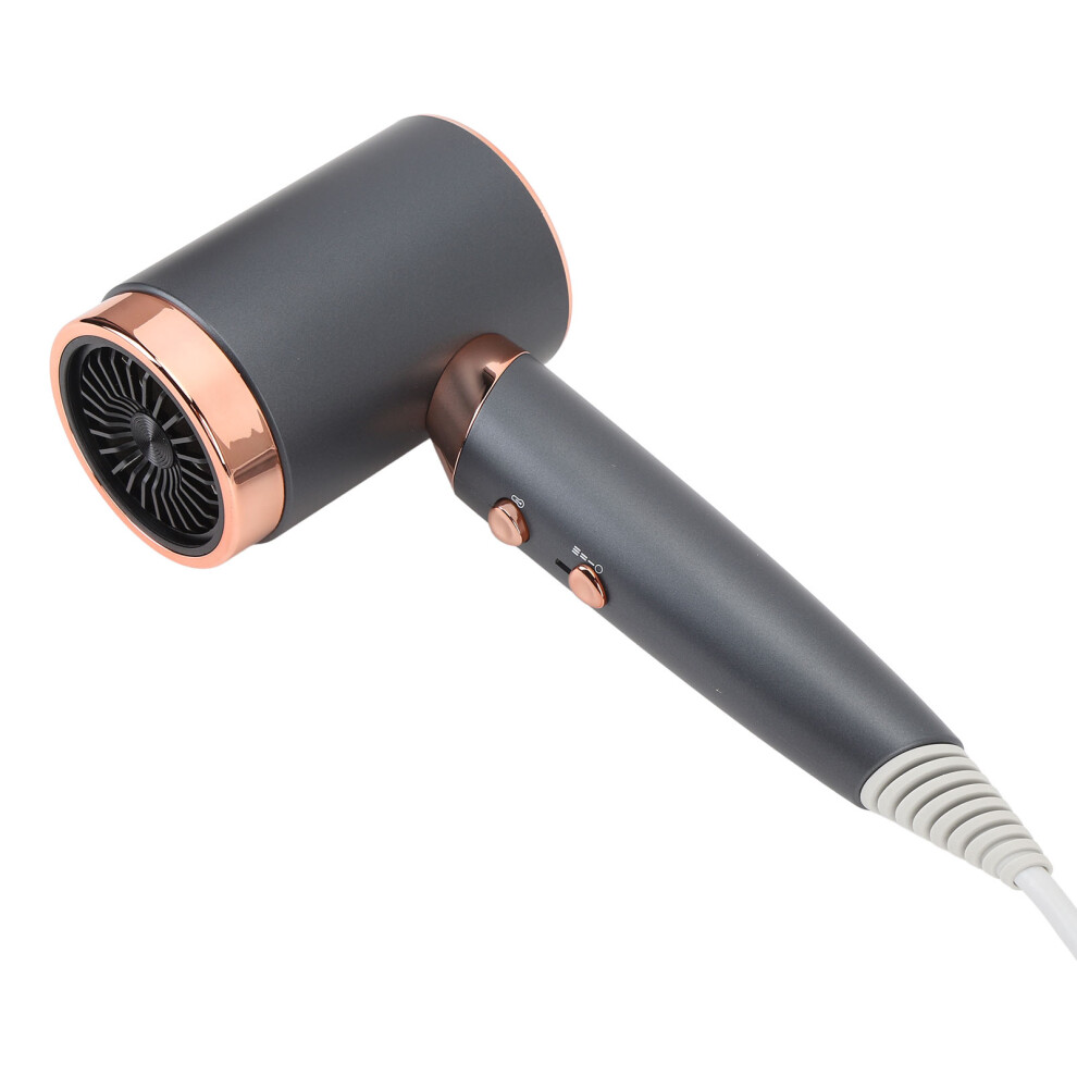 Grey Negative Ion Hair Dryer 1400W, 20000Rpm, Low Noise, Travel Ready