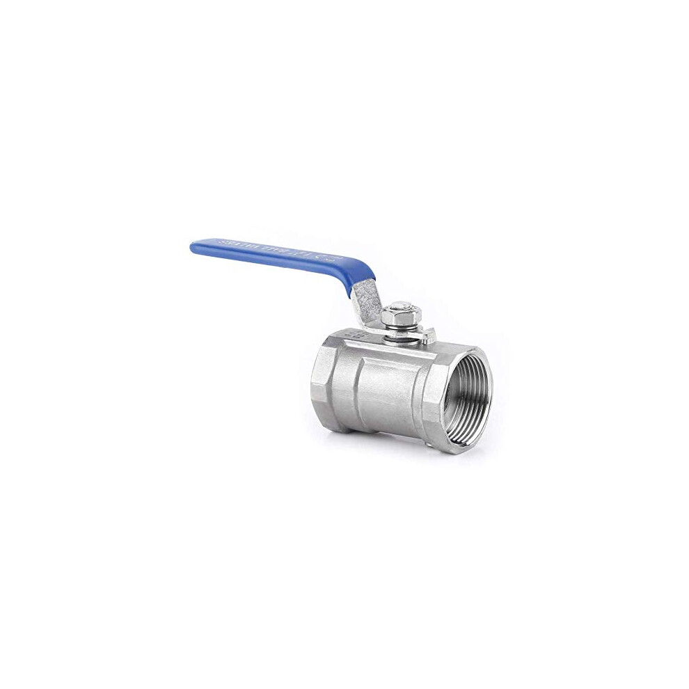 Stainless Steel Ball Valve 1" Female Threaded Bsp Reduced Port Ss304 Heavy Duty Rust Resistant With Single Lever Handle 6447073434686