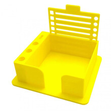 (Yellow) Stickys Note Holder with Stencil Convenient Space Saving for Home/Office