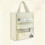 (White) Multi Pockets Bookbags with Handle Zipper Document Bag for Women Men 4