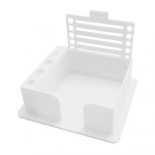 (White) Stickys Note Holder with Stencil Convenient Space Saving for Home/Office