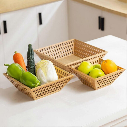 (M) Hollow Woven Basket Easy to Clean for Kitchen Restaurant 1