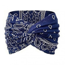 (3) Women's Bohemian Style Paisley Printed Hairband Wide Elastic Headband, Wide Non-slip Knotted Hair Accessories for Yoga