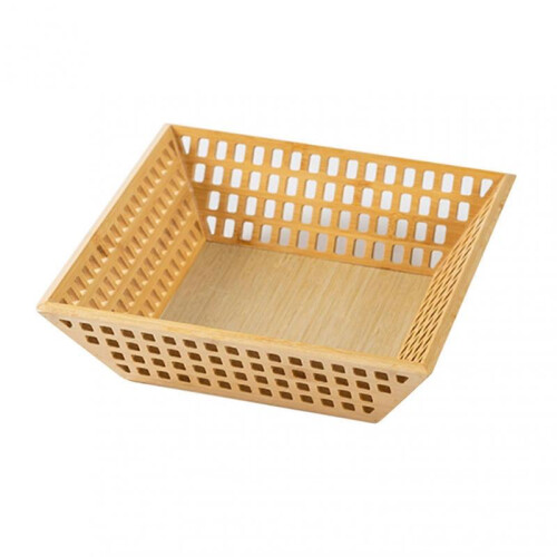 (L) Hollow Woven Basket Easy to Clean for Kitchen Restaurant