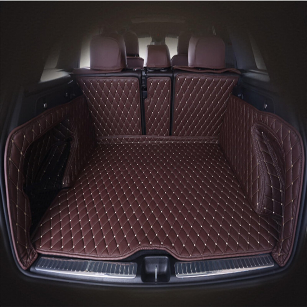Full Coverage Leather Car Boot Mat For Bmw X5 G05 2018-2023, Waterproof Anti-Slip Trunk Liner, Scratch-Resistant Cargo Mat, C-Coffee 6038364107428