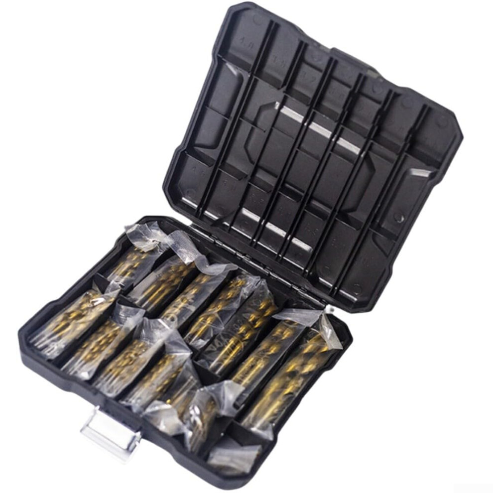 99Pcs Hss Mixed Drill Bit Set, High-Speed Steel & Titanium Bits For Wood, Steel Plate, And More, Compact Storage Box 6447073435140