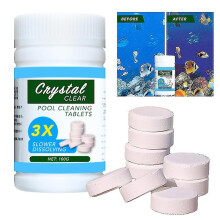 100pcs Chlorine Tablets Swimming Pool Cleaning Tablet Floating Hot Tub Chemicals Safe Long Lasting Bacteria Disinfectant