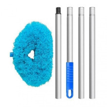 (Blue) Ceiling Fan Blade Cleaner with Extension Pole - Reusable Microfiber Duster, Removable and Easy to Clean