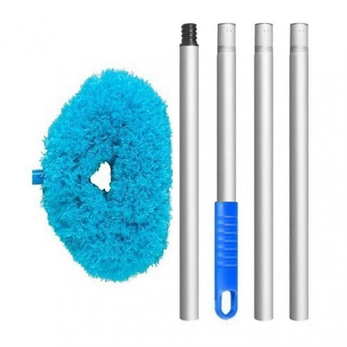 (Blue) Ceiling Fan Blade Cleaner with Extension Pole - Reusable Microfiber Duster, Removable and Easy to Clean