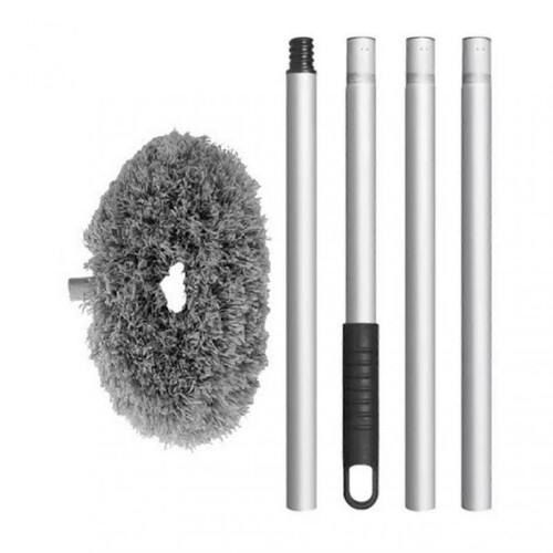 (Grey) Ceiling Fan Blade Cleaner with Extension Pole - Reusable Microfiber Duster, Removable and Easy to Clean