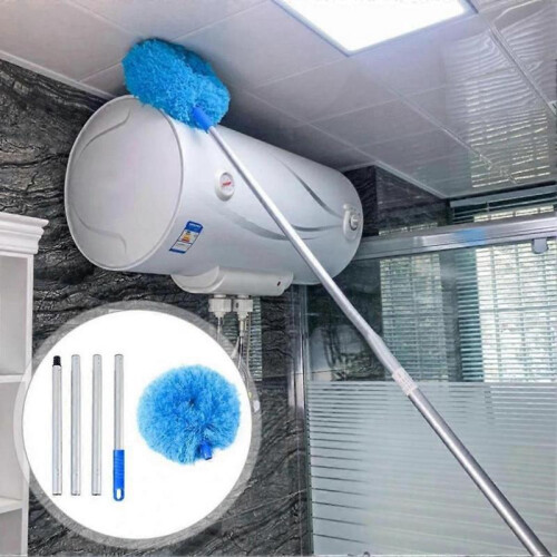 (Blue) Ceiling Fan Blade Cleaner with Extension Pole - Reusable Microfiber Duster, Removable and Easy to Clean 2