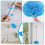 (Grey) Ceiling Fan Blade Cleaner with Extension Pole - Reusable Microfiber Duster, Removable and Easy to Clean 4